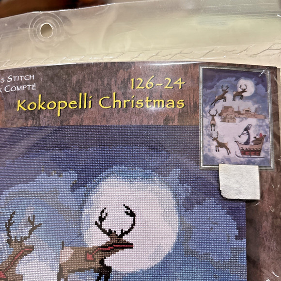 Janlynn Kokopelli Christmas Counted Cross Stitch Kit #126-24 2000 Holiday NEW - Picture 3 of 7